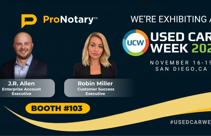 ProNotary exhibiting at Used Car Week 2026, November 16–19 in San Diego