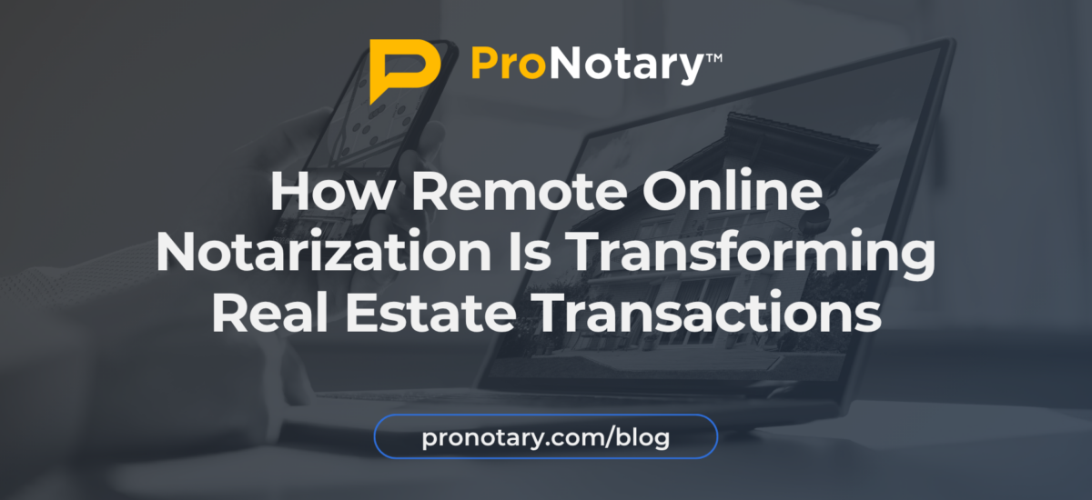 Real estate professionals using Remote Online Notarization for digital transactions