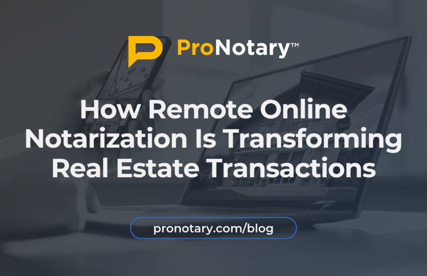 Real estate professionals using Remote Online Notarization for digital transactions