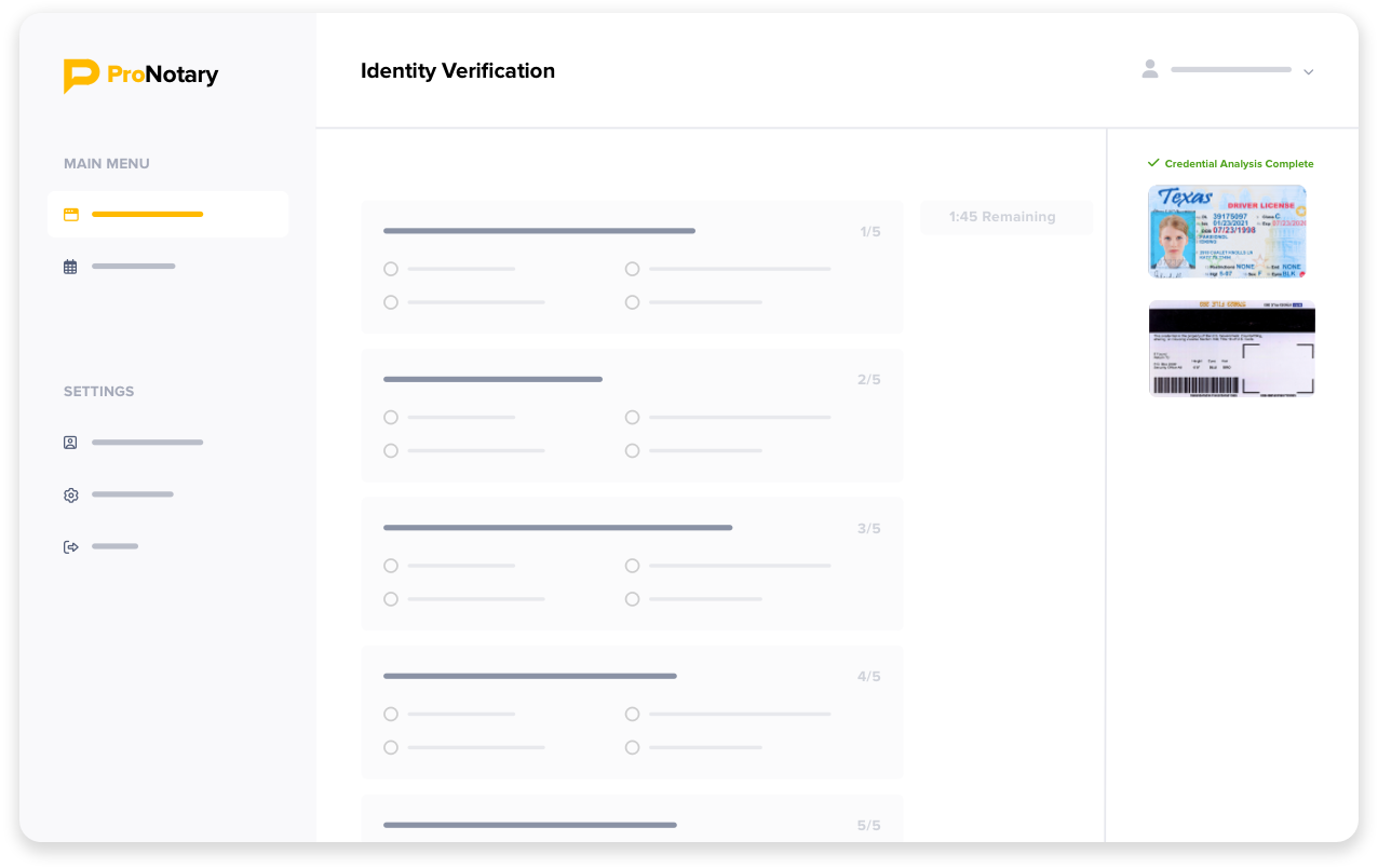 Identity verification workflow showing ID credential analysis and signer checks